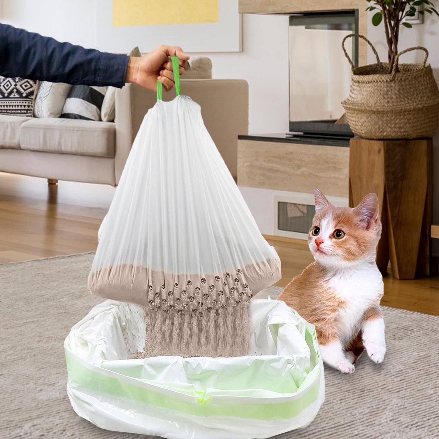 Free-flow Litter Box Liner Pack of 7